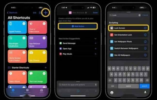 澄迈苹果14锁屏维修店分享iPhone14升级iOS16.4后如何创建锁屏快捷方式 